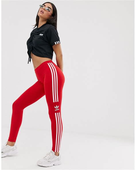 adidas originals red leggings